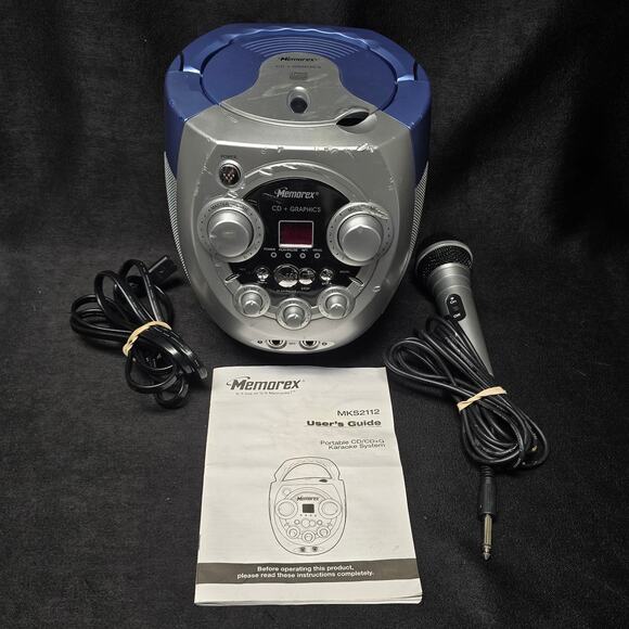 Memorex MKS2112 Portable CD + G Karaoke System with Microphone CD Player - Picture 1 of 11